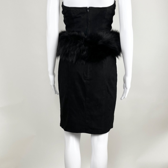 1980’s VAKKO Suede & Fox Fur Dress - Picture 2 of 5